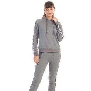 Bebe oversized Logo Taped Tunic Hoodie